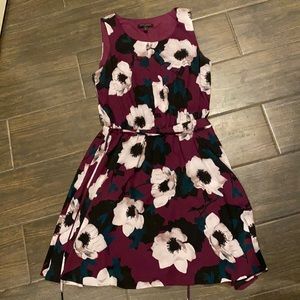 Purple floral Banana Republic sleeveless dress